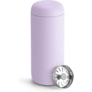 Fellow Carter Move Travel Mug, 16 oz Stainless Steel Insulated Coffee and Tea Tumbler with Ceramic Interior and Splash Guard, Matte Grey, 16 oz(Lavender Purple)