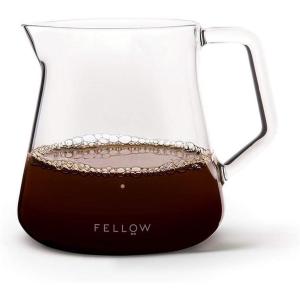 Fellow Mighty Small Glass Coffee and Tea Serving Jug, Smoky Grey 5mm, 500ml Capacity, Drip Free Spout, Sturdy Handle(Claire)