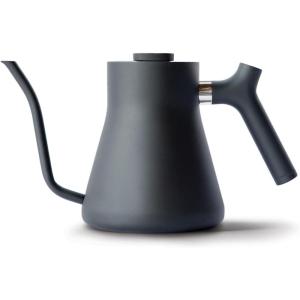 Fellow Stagg | Pouring Kettle for Coffee and Tea for Stovetop Use | Gooseneck Teapot with Precise Spout and Built-in Thermometer | Matte Black | 1 Litre(Matte Black)
