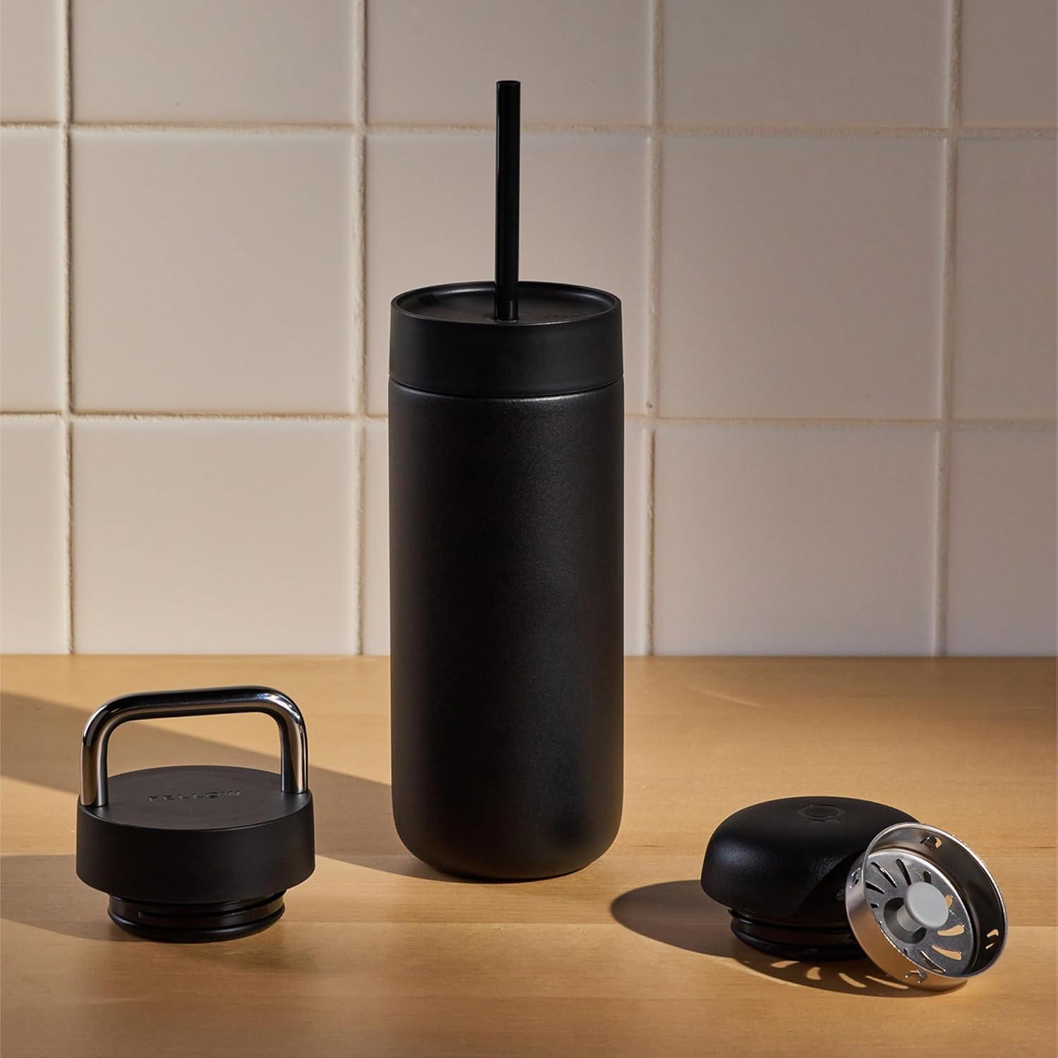 imageFellow Carter Bundle 16oz Move Carry Cold Lid wStraw Stone BlueMatte Black
