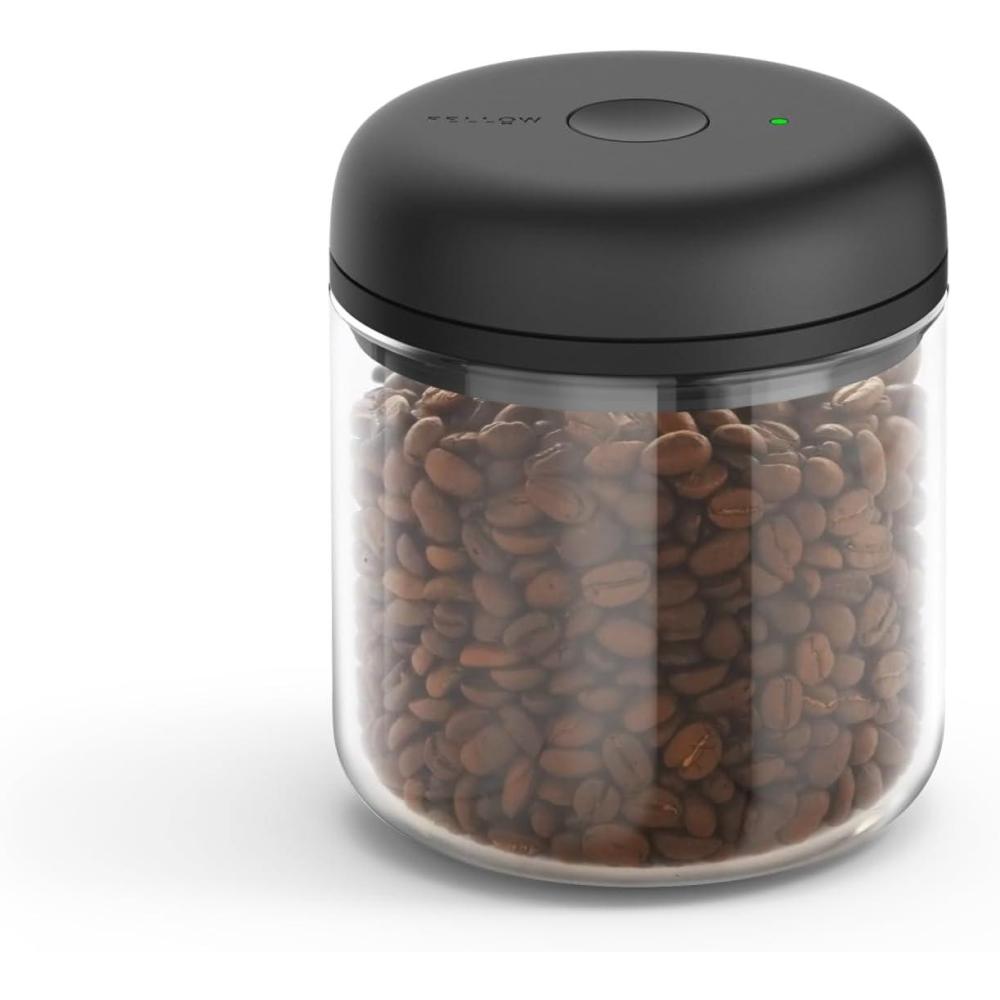 imageFellow Atmos Bote lectrique sous vide et rcipient de rangement  Rcipients hermtiques pour caf et aliments  Rcipients  caf  07 litre  Noir matVerre Transaprent