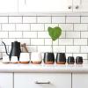 Fellow 1117 Double Wall Ceramic Mugs, 8 Ounces(Black)