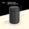Fellow Atmos Boîte électrique sous vide et récipient de rangement – Récipients hermétiques pour café et aliments – Récipients à café – 0,7 litre – Noir mat(Noir Mat)