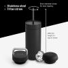 Fellow Carter Bundle (16oz Move, Carry, Cold Lid w/Straw), Stone Blue(Matte Black)