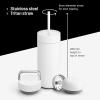 Fellow Carter Bundle (16oz Move, Carry, Cold Lid w/Straw), Stone Blue(Matte White)