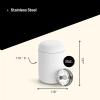 Fellow Carter Move 8 oz Travel Mug – Stainless Steel Vacuum Insulated Coffee Travel Mug – Coffee Tumbler with Ceramic Interior & Splash Guard – Matte Gray(Matte White)