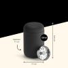Fellow Carter Move 8 oz Travel Mug – Stainless Steel Vacuum Insulated Coffee Travel Mug – Coffee Tumbler with Ceramic Interior & Splash Guard – Matte Gray(Matte Black)