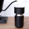 Fellow Carter Move 8 oz Travel Mug – Stainless Steel Vacuum Insulated Coffee Travel Mug – Coffee Tumbler with Ceramic Interior & Splash Guard – Matte Gray(Matte Black)