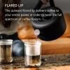Fellow Coffee and Tea Tasting Cups with Mouthblown Borosilicate Glass for Easy Drinking and Retaining Heat 10oz (Set of 2) Clear