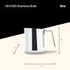 Fellow Eddy Precision Milk Jug for Frothing Milk & Precision Latte Art, Measuring Aid, Fluted Spout, Front Groove, 304 18/8 Stainless Steel
