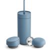 Fellow Carter Bundle (16oz Move, Carry, Cold Lid w/Straw), Stone Blue(Misty Blue)